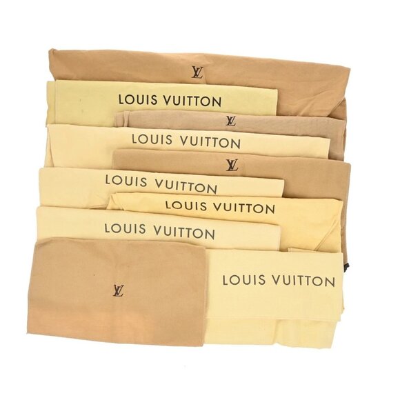 LOUIS VUITTON Logo 10 Set Dust Bag Drawstring Canvas Cotton 158-082225 - Picture 1 of 13
